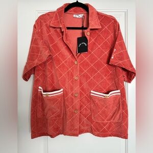 NWT!! The Upside Terry button down shirt.